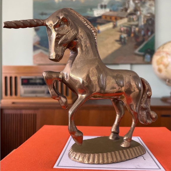 Vintage brass unicorn - Picture 3 of 3